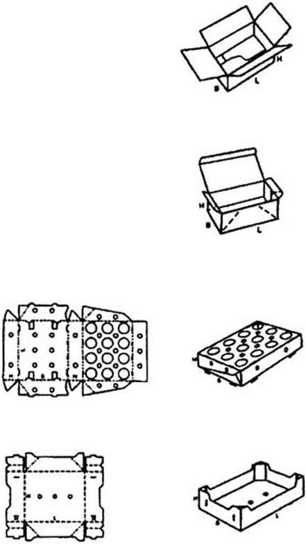 Конструкции складных коробок и ящиков